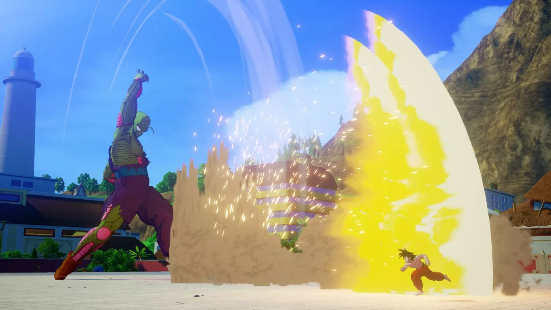 Piccolo geant vs Goku DBZ Kakarot