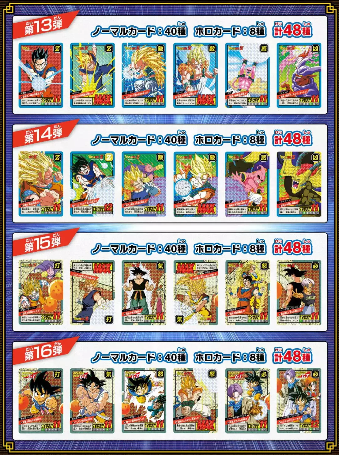 Liste cartes Dragon Ball Super Battle Premium Set Vol 4