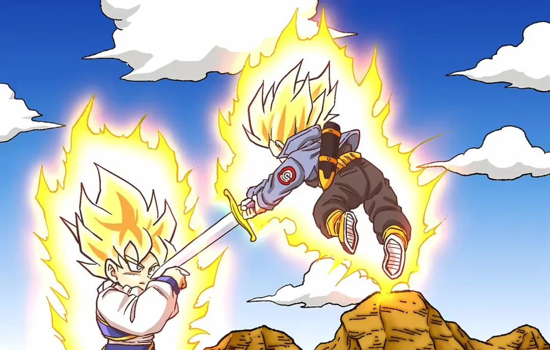 Trunks attaque Goku Dragon Ball SD