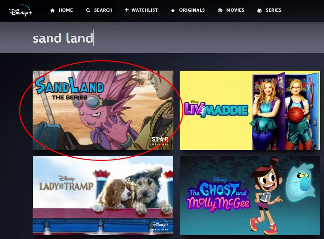 Sand Land sur Disney Plus