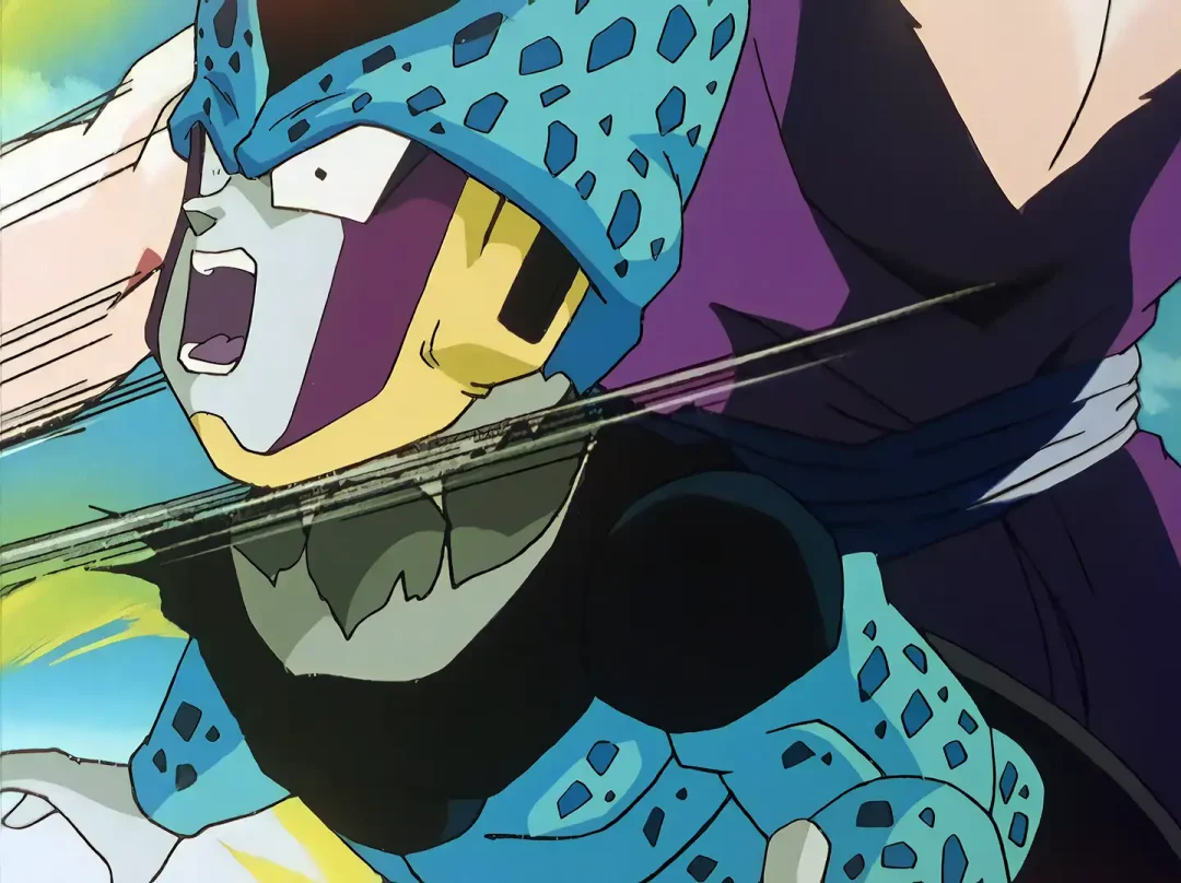 Gohan Super Saiyan 2 tue le premier Cell Junior dans lanime DBZ