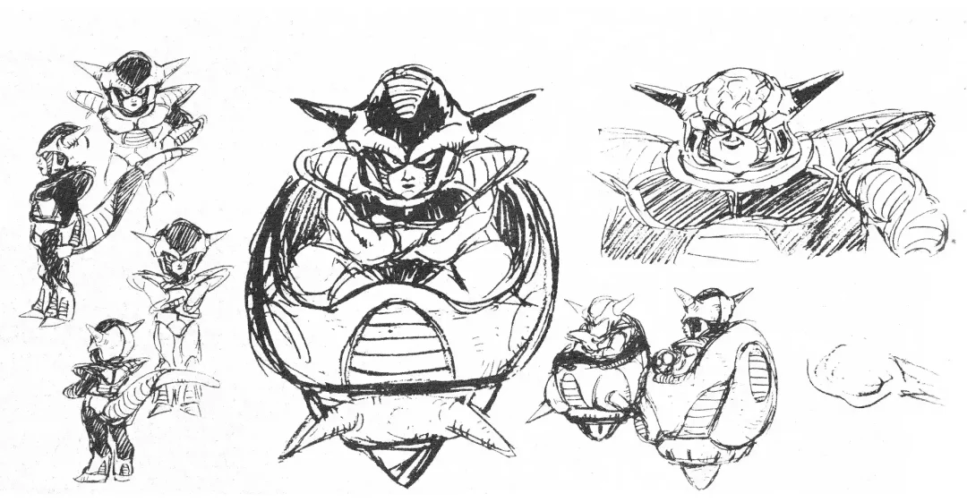 Brouillon des concepts de Freezer par Akira Toriyama 1