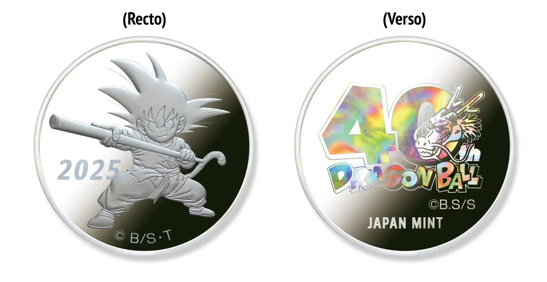 Médaille du Coffret de pièces commémoratives Dragon Ball 40e anniversaire Belle Epreuve 2025