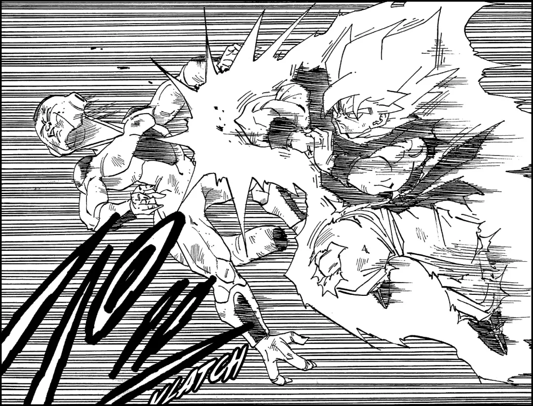 Goku Super Saiyan Coup de coude à Freezer