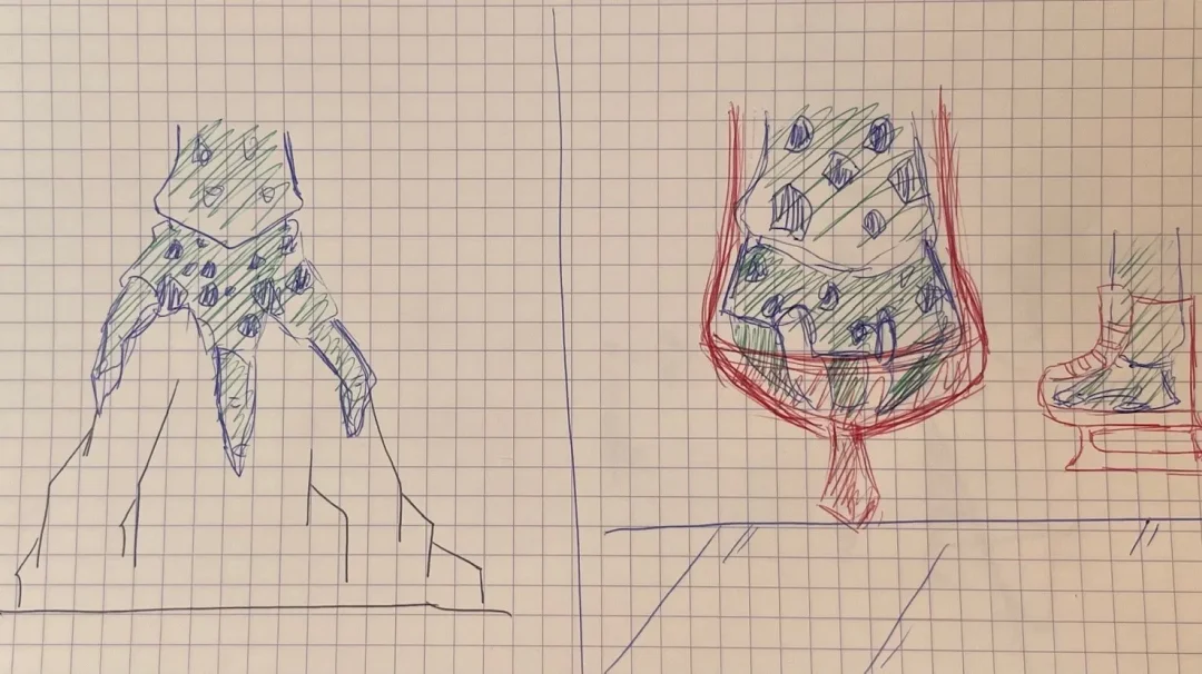 Schéma des pieds de Cell