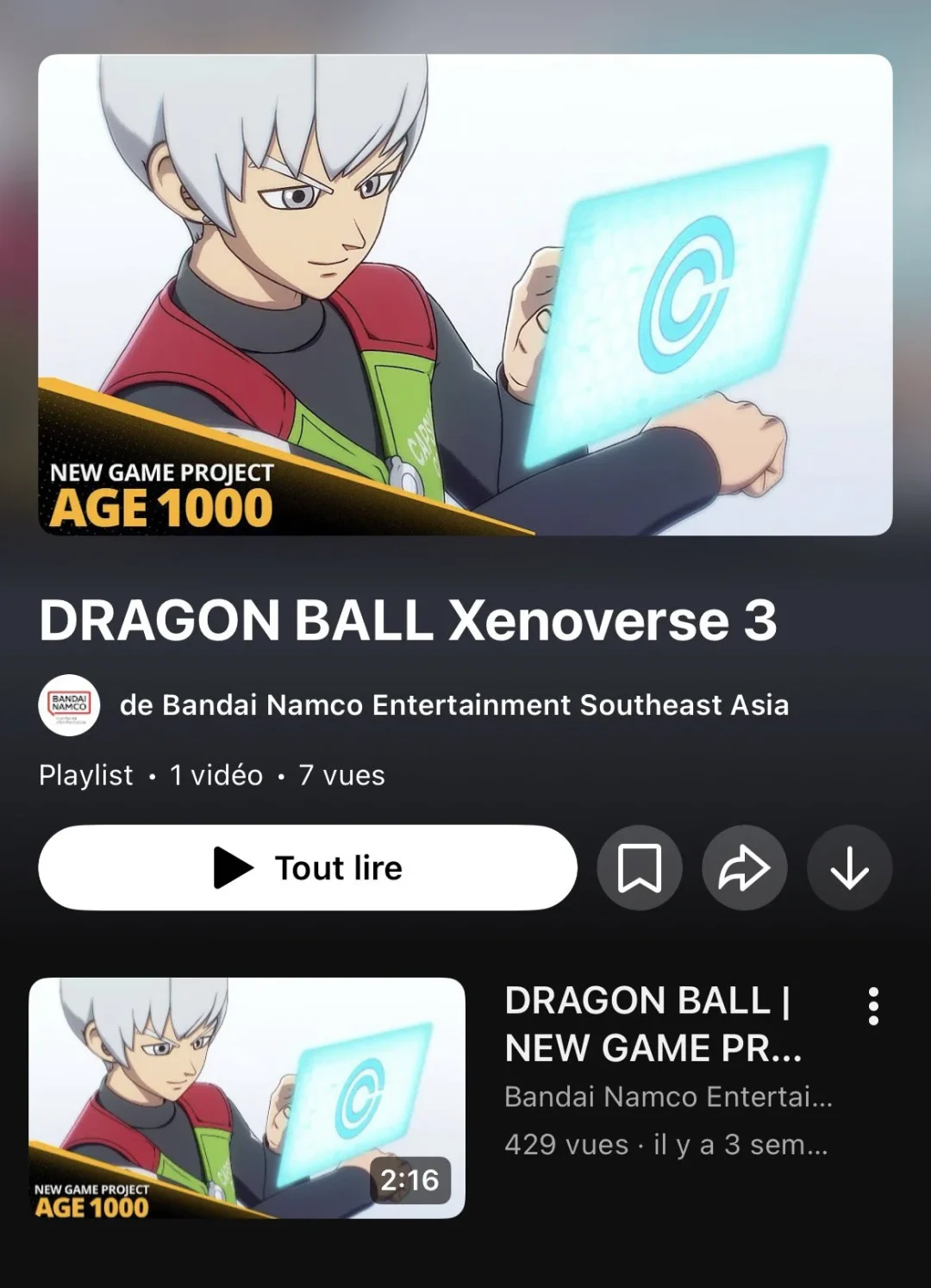 Playlist Dragon Ball Xenoverse 3