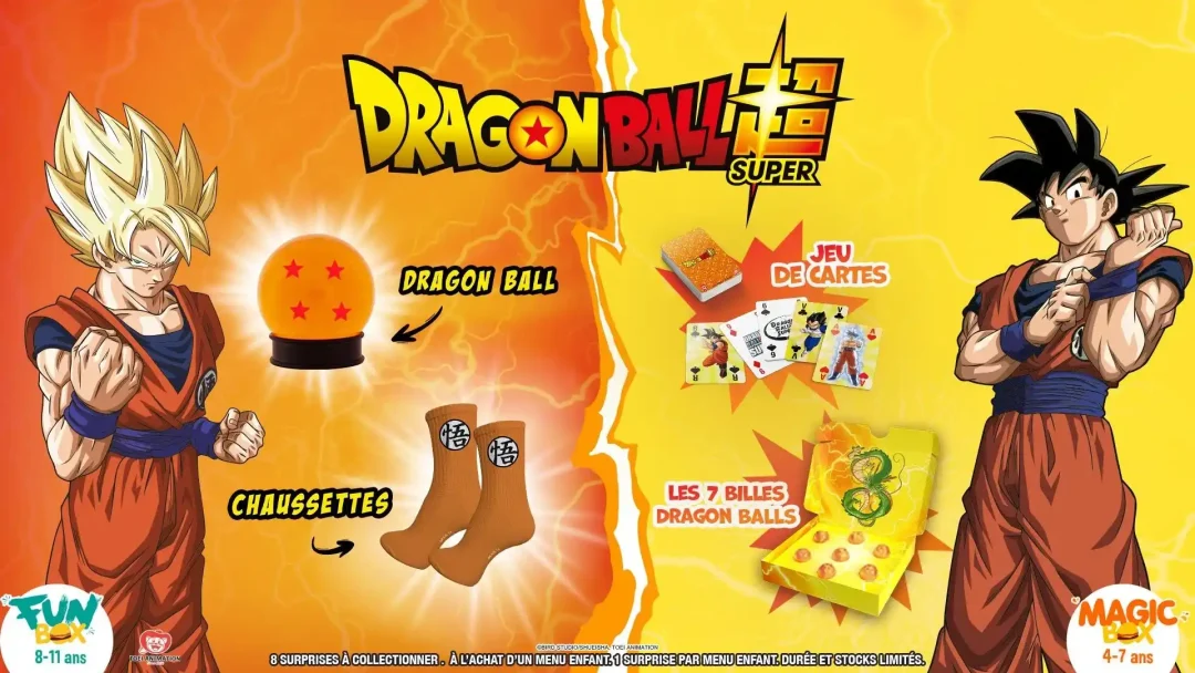 Menu Dragon Ball Super enfants Quick Fun Box