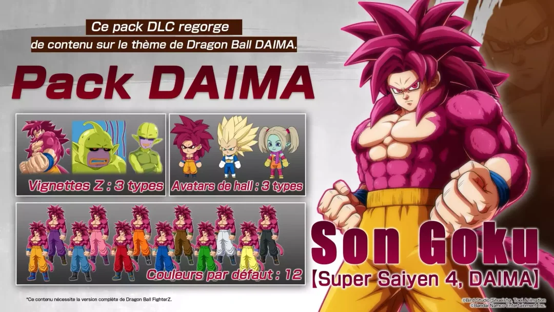 Pack DAIMA Goku SS4 FighterZ