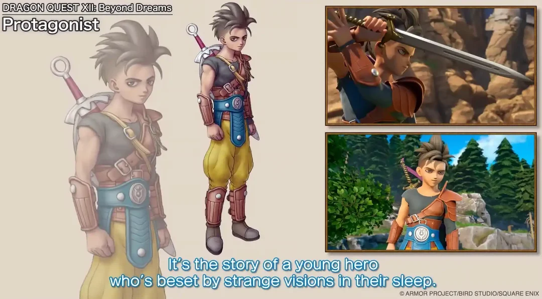 Conception du héros de Dragon Quest 12 par Akira Toriyama